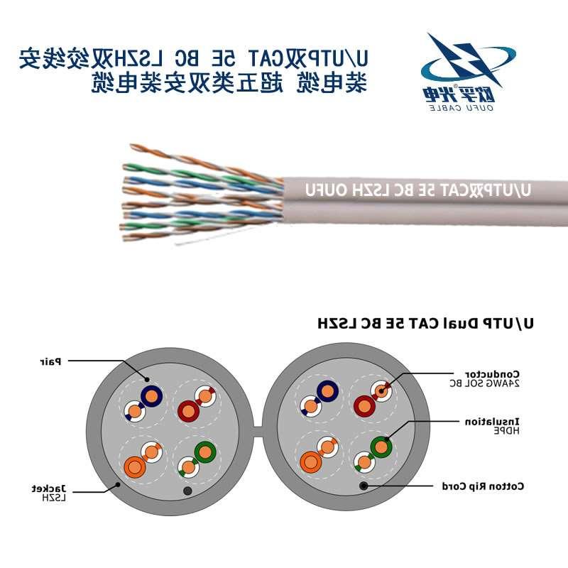 巴南区U/UTP超五类双4对非屏蔽电缆(24AWG)